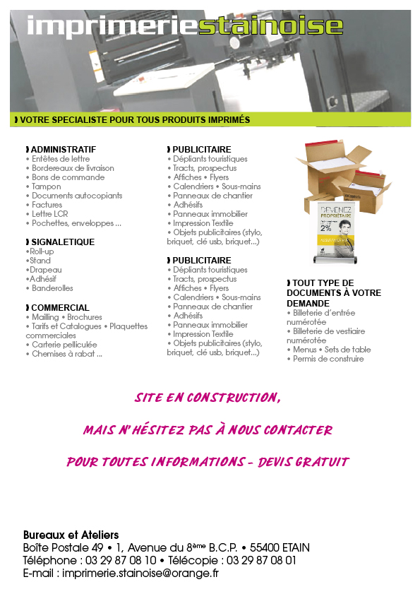 site en construction